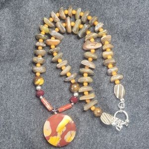 Beautiful Jasper and agate necklace